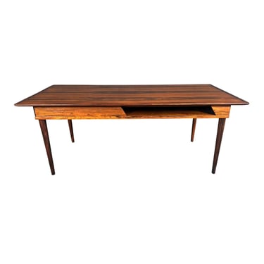 Vintage Danish Mid Century Modern Large Rosewood Coffee Table in the Manner of Arne Vodder 