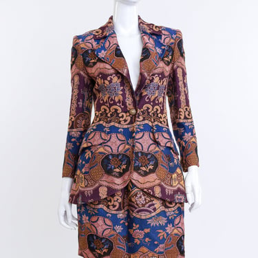 Floral Baroque Jacket &amp; Skirt Set