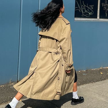 Camel Wool Lined Trench Coat (L)