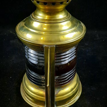 Bow lantern, Antique National Marine Lamp Co, Brass