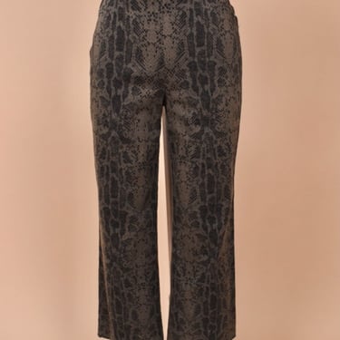 Grey and Black Faux Snakeskin Cotton Blend Capris By St. Vincent, M