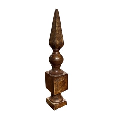 Vintage Grand Tour Decorative Rusted Patina Cast Metal Finial Obelisk 