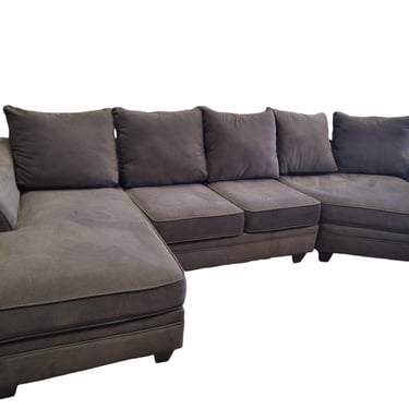 Charcoal L-Shaped Sectional w/ Cuddler