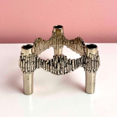 Brutalist 3 Candlestick Holder by Quist 