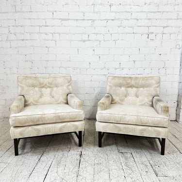 Pair of Edward Wormley Style Lounge Chairs