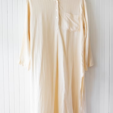 Vintage Donna Karan Ivory Silk Shirtdress M/L