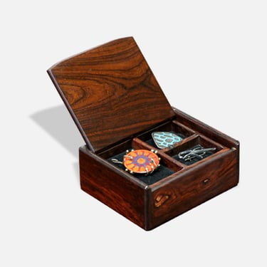 Mid-Century Modern Studio Craft Rosewood Jewelry Box