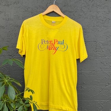 Peter, Paul, and Mary Yellow Vintage Tee / Ch: 40”