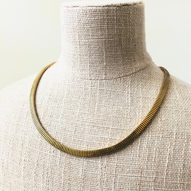Vintage 17" Monet Gold Tone Choker Necklace 