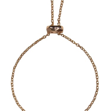 Kendra Scott - Rose Gold Adjustable “Elaina” Chain Bracelet w/ Sparkly Stone