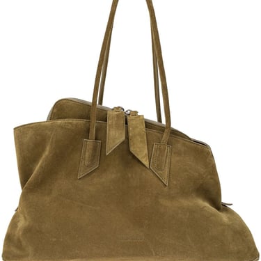 The Attico Women La Passeggiata Medium Leather Shoulder Bag