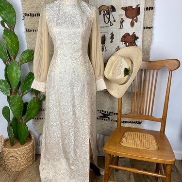 Vintage 60s/70s Custom Made Wedding Gown 