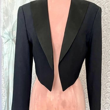 Cropped Blazer, Tuxedo Style Lapels, Guess Collection, Vintage 90s 00s 