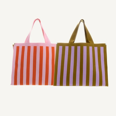 Knitted Stripes Shopper