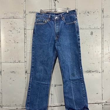 80s 34 waist red Tab Levi’s 517 boot cut denim jeans cowboy western style medium wash 