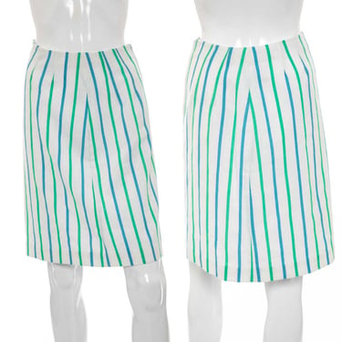 1970's City Girl White Striped Skirt Size S