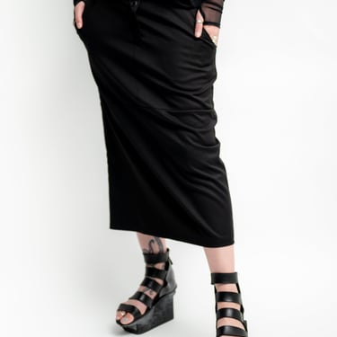 Paneled Straight Skirt