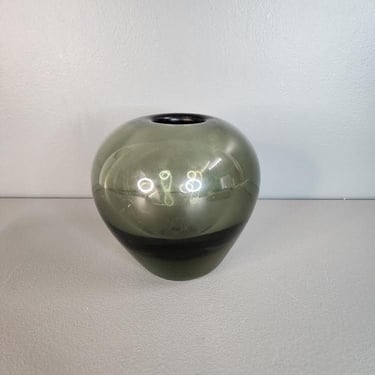 Vintage Holmegaard Glass Vase Signed 1956 