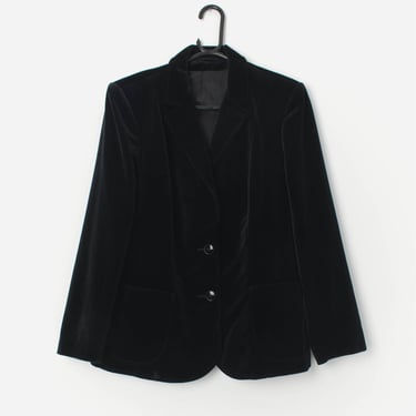 Vintage St Michael velvet jacket in black - Medium 