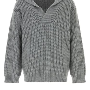 Valentino Garavani Men Grey Cashmere Sweater