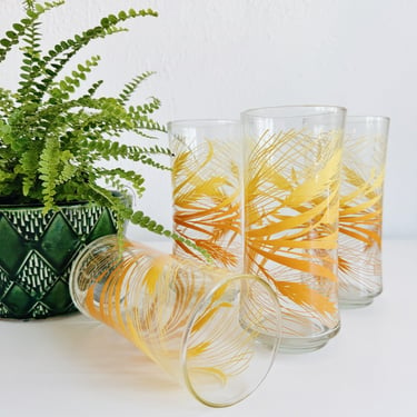 Set of 4 Golden Harvest Wheat Tumblers