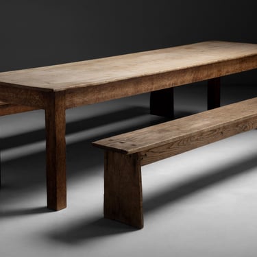 Oak Refectory Table with Benches
