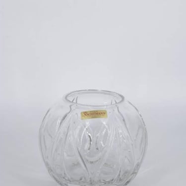 Vintage Mid Century Modern German Crystal Ball Vase from Nachtmann, 1960s 