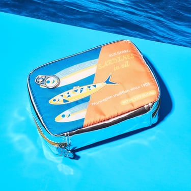 Sardines Faux Leather Pouch