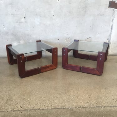 Vintage Pair of End Tables by Percival Lafer MP