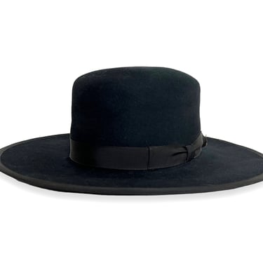 RARE Vintage 1920s/1930s "LENOX" Boss of the Plains Cowboy Hat ~ fits 7 1/4 ~ Western ~ Fur Felt ~ Open Crown / Wide Brim 