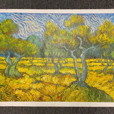 Vincent van Gogh ~Olive Trees~ Repro Art Oil Painting Unstretched Canvas 36x24 