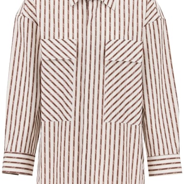 Amiri Striped Maxi Shirt Women