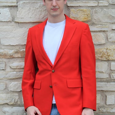 Vintage 80s d'Armigene Blazer 38R Men, Red Mens Blazer,  Preppy Clothing, 80s Clothing, Vintage Sportcoat 