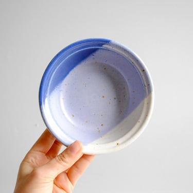 Vintage Blue, Lavender and White Ceramic Bowl 