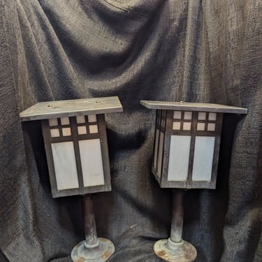 Exterior craftsman style Copper Path light pair  11 x 6