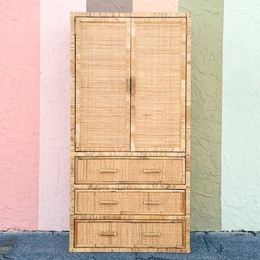 Island Style Rattan Wrapped Cabinet