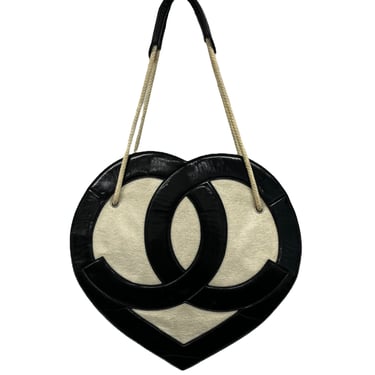 Chanel Black Jumbo Heart Bag