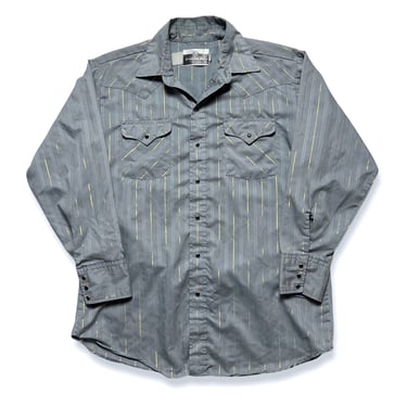 Vintage PANHANDLE SLIM Western Shirt ~ 16 1/2 -33 (L) ~ Pearl Snap Button ~ Cowboy /  Rockabilly ~ Ranch & Town 