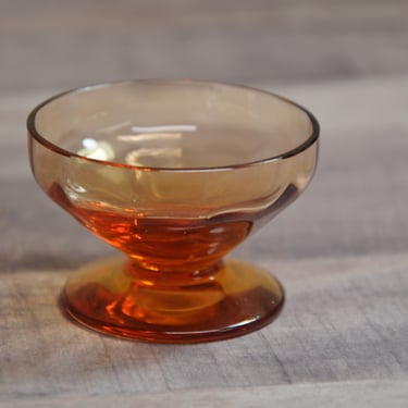 Fostoria Fairfax Salt Cellar Nut or Almond Dish Pedestal Footed Amber RARE Fostoria #4095 Collectible Many Uses Salt Cellar Salt Dip 