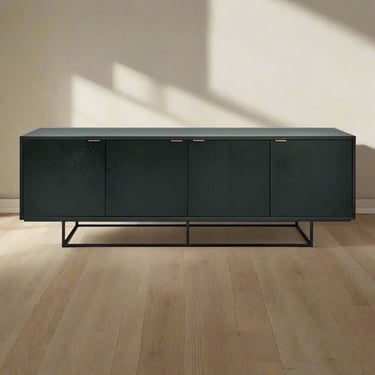 Gus Modern Myles Credenza Sleek Black Patterned Oak FFE258-160