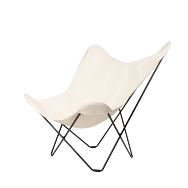 Replica Florence Knoll Butterfly Chair in White Canvas