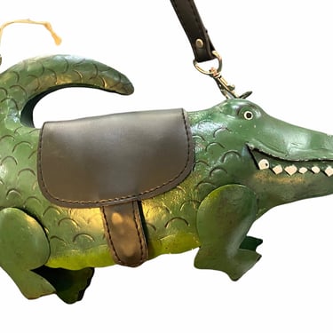 Blue Hand Werks 90s Metal Alligator purse