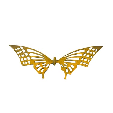 Vintage Brass Butterfly MCM Wall Hanging, Brass Wall Decor, Mid Century Modern, Butterfly Decor 