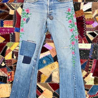 Levi's Orange Tab Patchwork Embroidered Bells