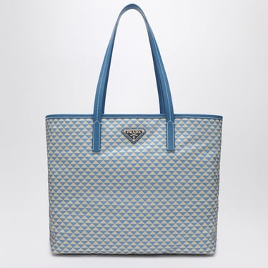 Prada Light Blue Bag In Printed Re-Nylon Women