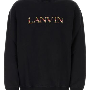 Lanvin Man Black Cotton Sweatshirt