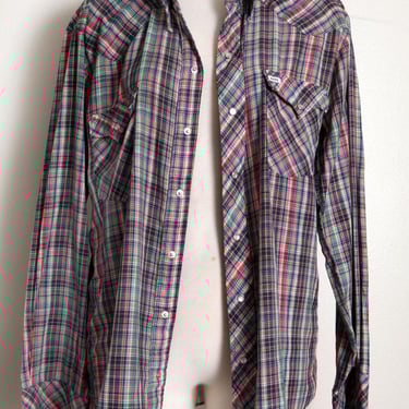 1940's Rayon Gabardine Shirt - Gray Gabardine - | Gabriela's