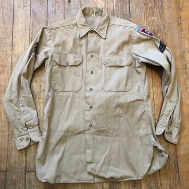 1950s Airborne Military Workwear Shirt Medium 