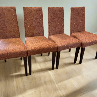 Set of 4 Lee Furniture Red Upholstered Dining Side Chairs SH265-20