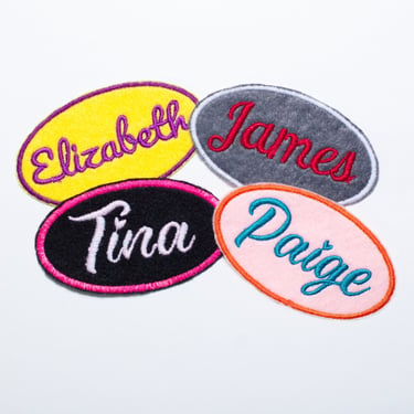 Retro Custom Oval Name Patch Personalized 